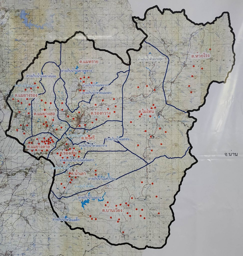 แผนที่อำเภอร้องกวาง